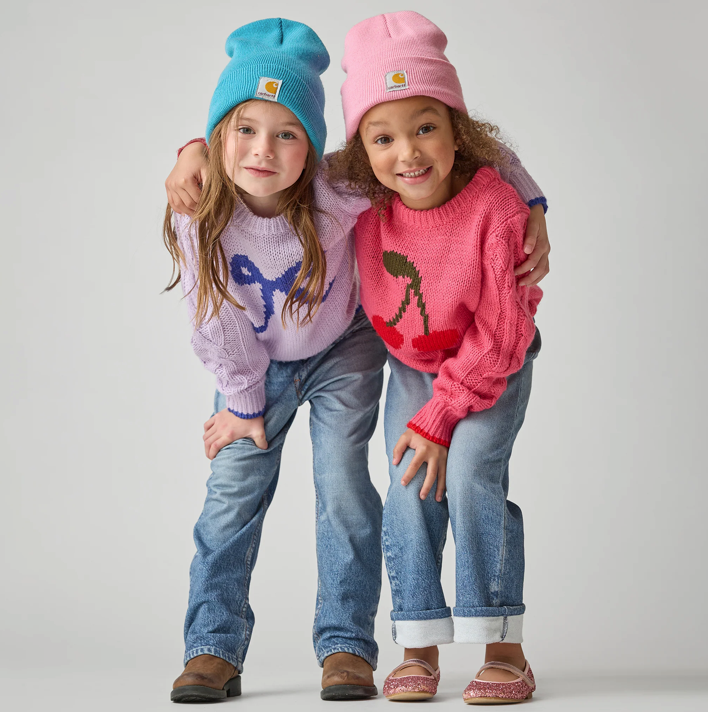 Girls Haven Sweater - Purple Bow