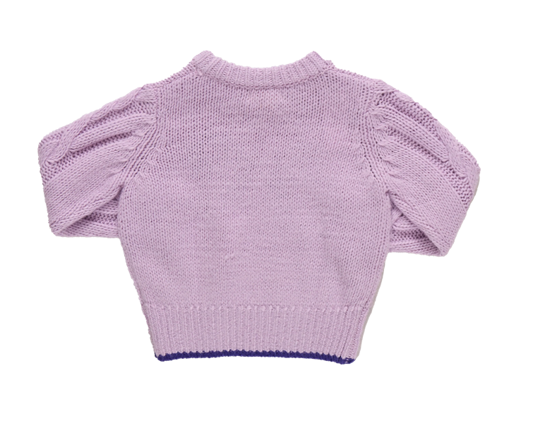 Girls Haven Sweater - Purple Bow
