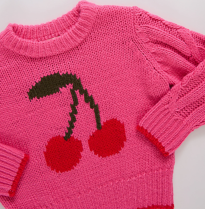 Girls Haven Sweater - Cherries