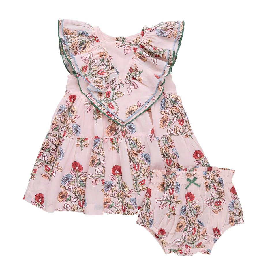 Baby Girls Raphaela Dress Set - Multi Bouquet Floral