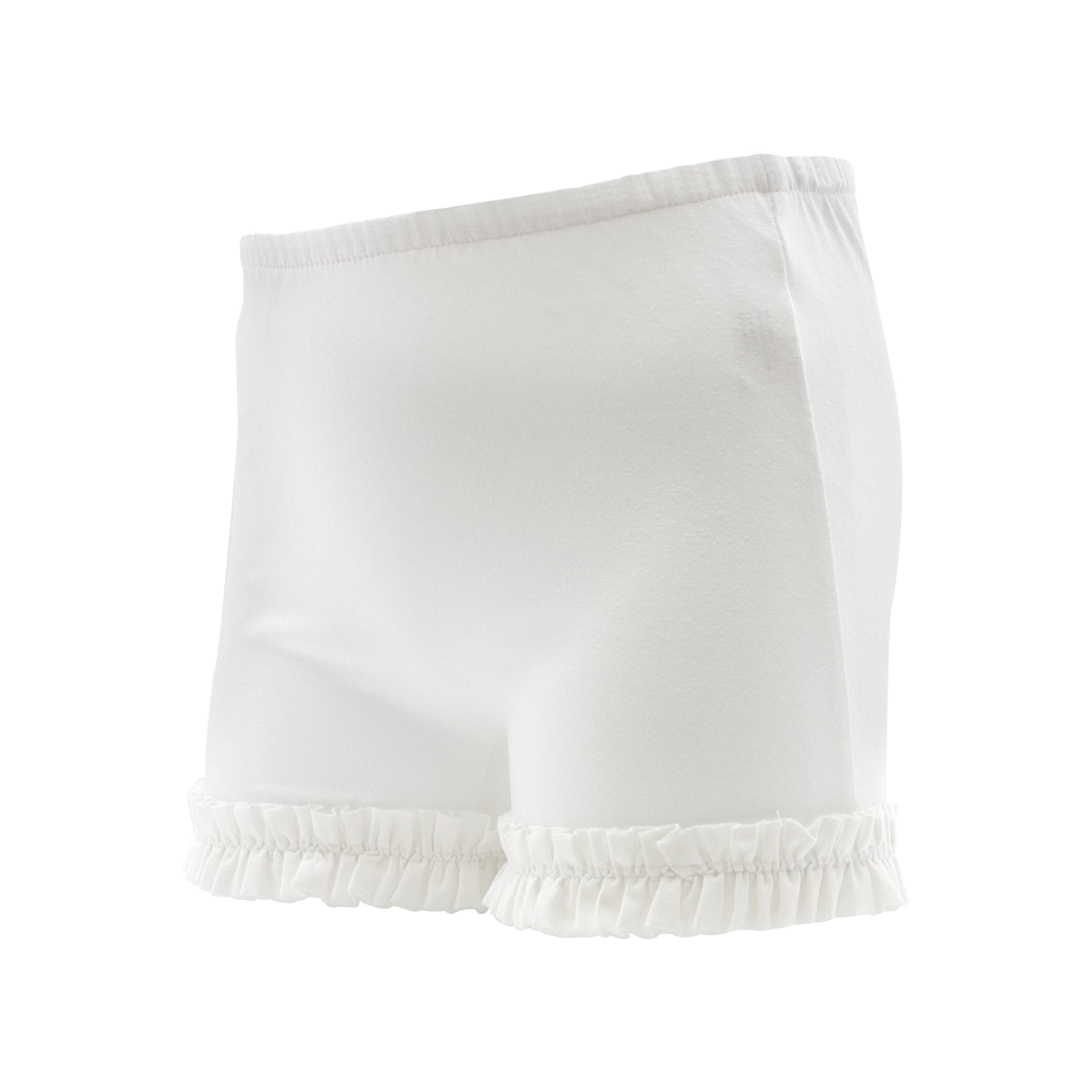 White Wundershorts™ Ruffle Shorts