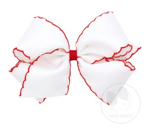 White/Red Moonstitch King Bow