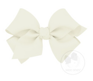 Antique White Grosgrain Small Bow