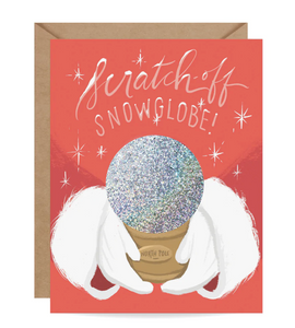 Scratch-off Snow Globe North Pole Card
