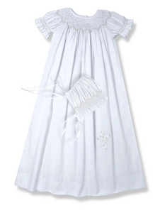 Rosebud Daygown Set - White/Cross