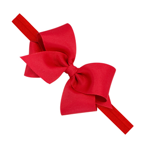 Red Soft Nylon Band with Matching Grosgrain Bow